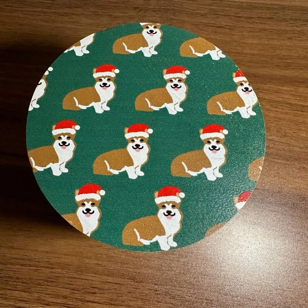 12oz Sand + Paws Christmas Corgi Soy Wax Candle